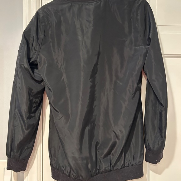 Bongo Black Quilted Bomber Jacket – Size Medium, Zip Pockets - Picture 3 of 7